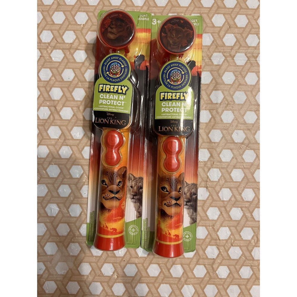 Firefly Kid's Electric Toothbrush Disney The Lion King Soft Lot Of 2‎